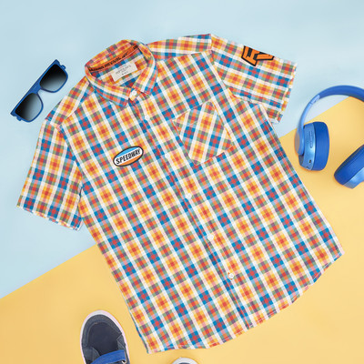 Pantaloons Junior Boys Checkered Casual Multicolor Shirt