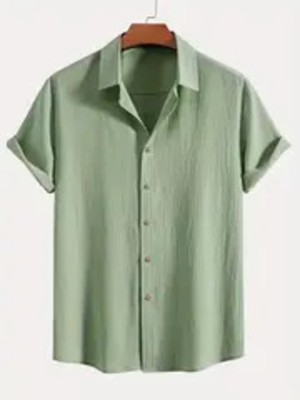 KALP CRAZE Men Solid Casual Light Green Shirt