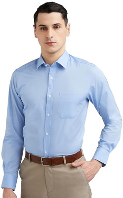 JERRY AND HANPHIL Men Solid Formal Light Blue Shirt
