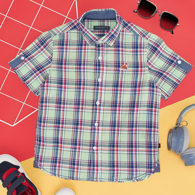 Pantaloons Junior Boys Checkered Casual Multicolor Shirt