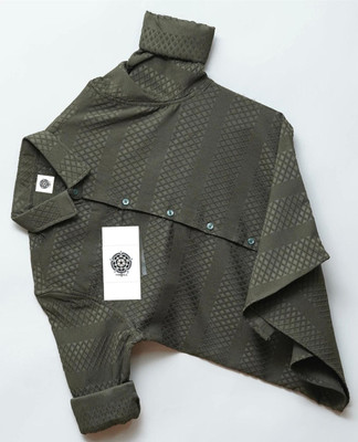 TYRELL Men Self Design Casual Green Shirt
