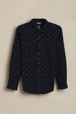 Allen Solly Boys Printed Casual Dark Blue Shirt