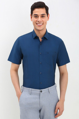 Allen Solly Men Solid Formal Blue Shirt