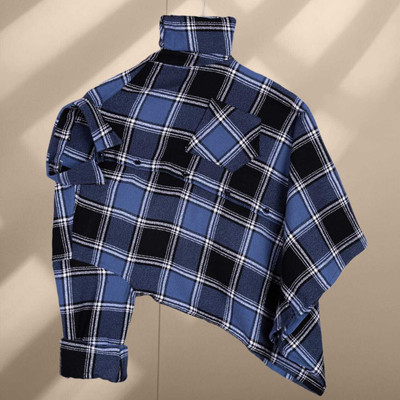Japrin Creation Men Checkered Casual Blue Shirt