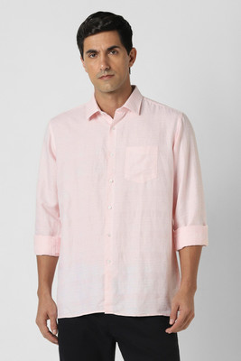 VAN HEUSEN Men Solid Formal Pink Shirt