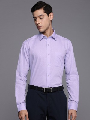 Raymond Men Self Design Formal Light Blue Shirt