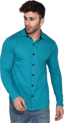 tfurnish Men Solid Casual Light Green Shirt