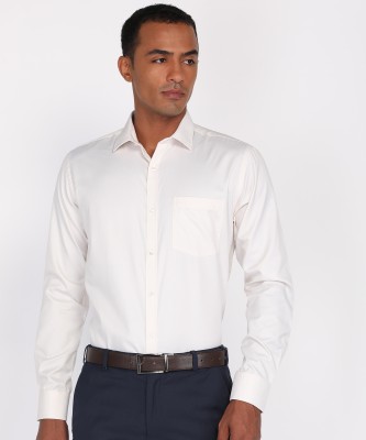 PARK AVENUE Men Self Design Formal White Shirt