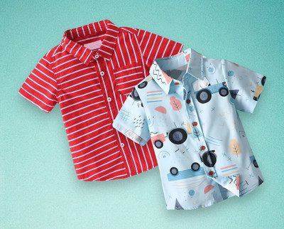Sparrow ENTERPRISE Boys Printed, Striped Casual Multicolor Shirt