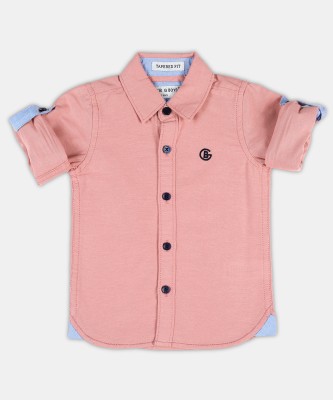 MM IMPEX tirupur Baby Boys Solid Casual Pink Shirt