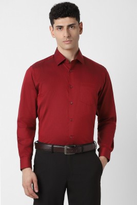 VAN HEUSEN Men Solid Formal Red Shirt