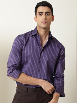 RARE RABBIT Men Striped Casual Purple Shirt