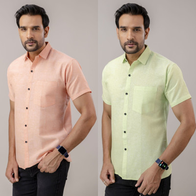 Shozaai Collection Men Solid Casual Multicolor Shirt(Pack of 2)