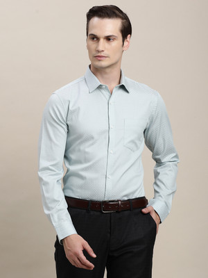 TURTLE Men Solid Formal Grey Shirt