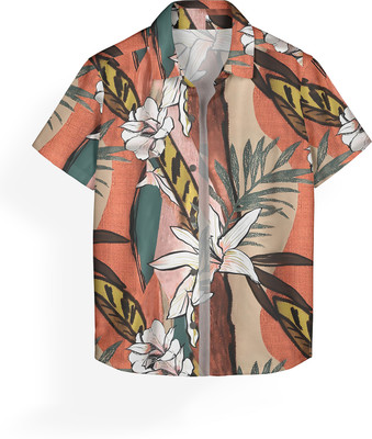 Hellcat Boys Floral Print Casual Multicolor Shirt