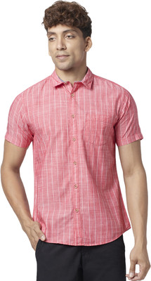 Byford by Pantaloons Men Striped Casual Pink Shirt