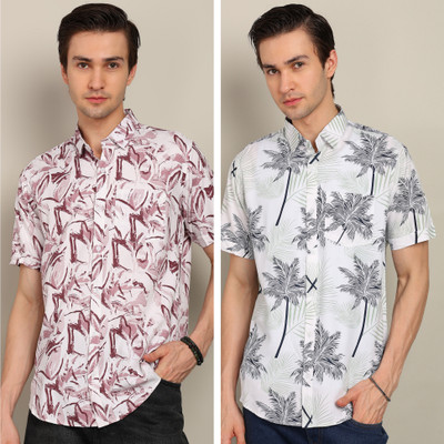 BLYNK Men Printed Casual Multicolor Shirt(Pack of 2)