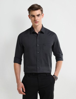 ARROW Men Self Design Formal Grey Shirt