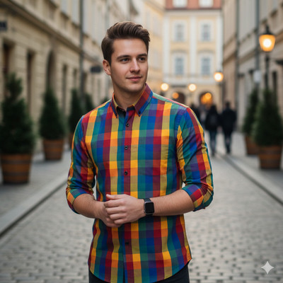 TryTheTrend Men Printed Casual Multicolor Shirt