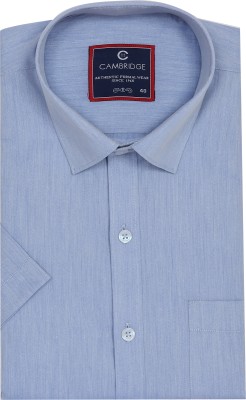 Cambridge Store Men Solid Formal Light Blue Shirt