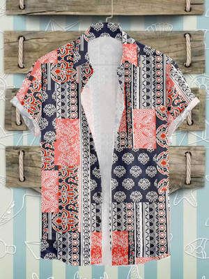 Radha Krishna Fashion Men Printed Casual Multicolor Shirt
