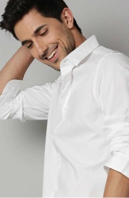 ON11CLICK Men Solid Casual White Shirt