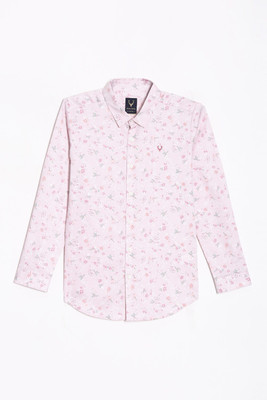 Allen Solly Boys Printed Casual Pink Shirt