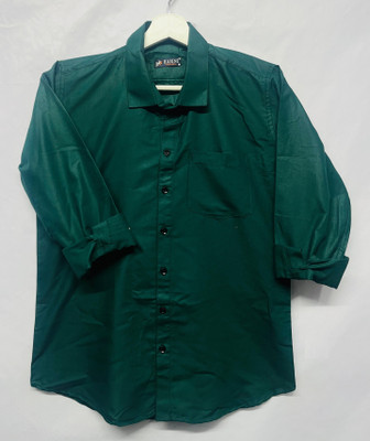 TANISHA FASHION Men Solid Casual Dark Green Shirt