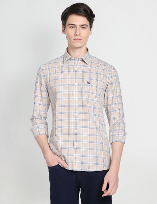 Arrow Sport Men Checkered Casual White Shirt