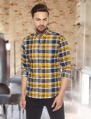 SHAH TEXTILES Men Checkered Casual Multicolor Shirt