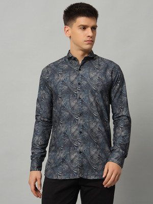 Webric Men Printed Casual Dark Blue, Multicolor Shirt