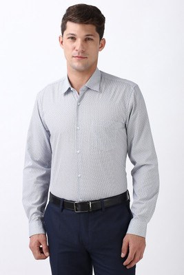 PETER ENGLAND Men Printed Formal Grey Shirt