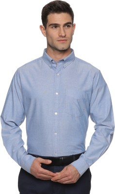 The Formal Club Men Solid Formal Blue Shirt