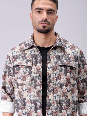 The Indian Garage Co. Men Printed Casual Black Shirt