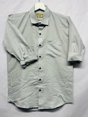 TANISHA FASHION Men Solid Casual Grey Shirt