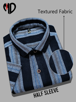MILDIN Men Striped Casual Multicolor Shirt