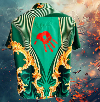 Radha Krishna Fashion Men Printed Casual Green Shirt
