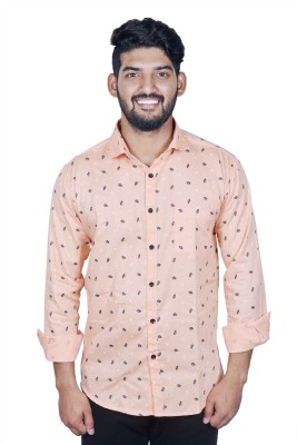 Z-NEX Men Printed Casual Pink Shirt