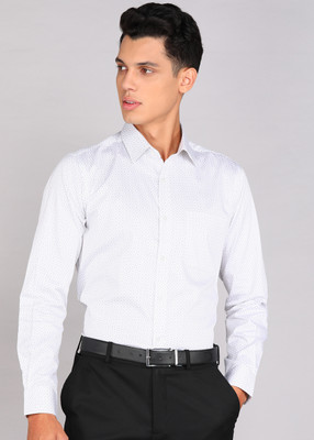 Raymond Men Printed Formal Grey Shirt
