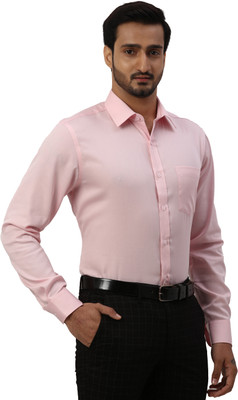 PARK AVENUE Men Solid Formal Red Shirt
