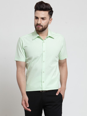 Moda Rapido Men Solid Casual Green Shirt