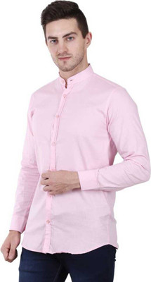 Lee Cross Men Solid Casual Pink Shirt