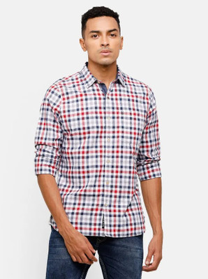 WROGN Men Checkered Casual Red Shirt
