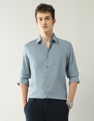 Arrow Newyork Men Self Design Formal Grey Shirt