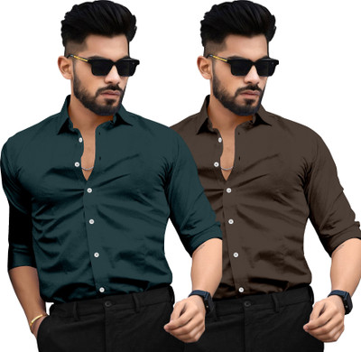 TANISHA FASHION Men Solid Formal Multicolor Shirt