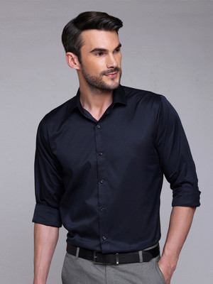 BROCON Men Solid Party Blue Shirt