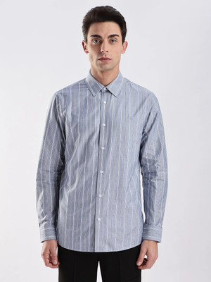Calvin Klein Jeans Men Striped Casual Blue Shirt
