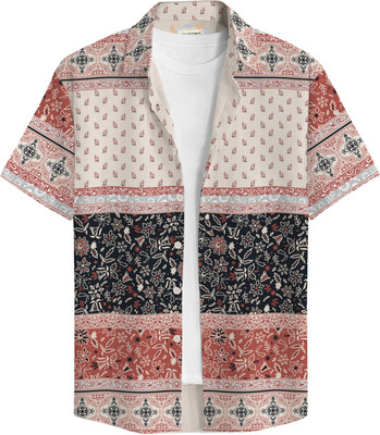 Bullmer Men Printed Casual Multicolor Shirt