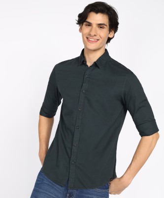 Spykar Men Solid Casual Grey Shirt