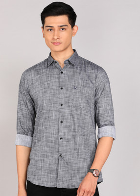 Allen Solly Men Solid Casual Grey Shirt